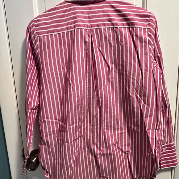 Talbots women’s pink Striped Shirt. Long sleeves. - Picture 6 of 7
